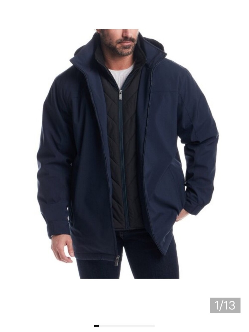 Weatherproof Men's Ultratech Jacket Med Blue. New